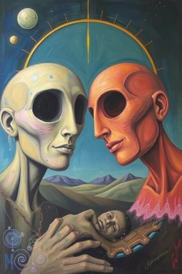 Soul Alignment; Post-Impressionist Lowbrow Surreal Art