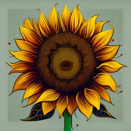 Stylized sunflower