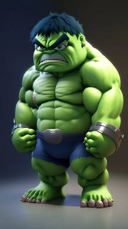 hulk become doraemon, cute, ultra realistic, 4k, ultra detail, full body