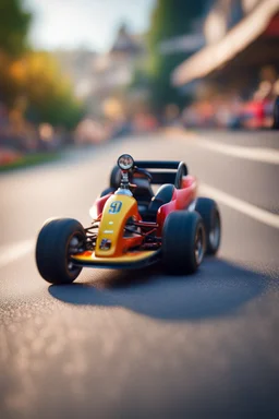 gokart mozart,bokeh like f/0.8, tilt-shift lens 8k, high detail, smooth render, down-light, unreal engine, prize winning