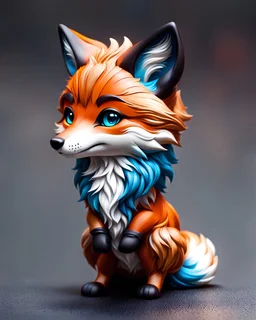 Chibi of a fox, ultra quality, hyper detailed, contrasting colors, incredible colors, incredible artwork, maximalist