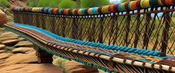 A bridge made out Navajo yarn