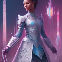 sango fantasy, fantasy magic, intricate, sharp focus, illustration, highly detailed, digital painting, concept art, matte, artgerm and paul lewin and kehinde wiley, masterpiece, full figure, fit in board, cyber punk