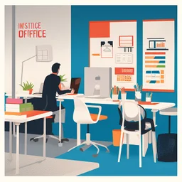 Ilustración cartel de oficina de empleo; estilo Joe Sacco