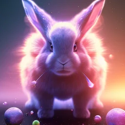 galaxies, spirals, space, nebulae, stars, smoke, iridescent, intricate detail, in the shape of a rabbit, fur wearing crystals, octane render, 8k, --q 2 --ar 2:3 --uplight