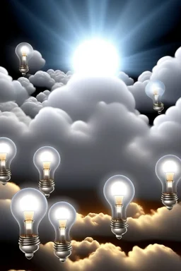 heaven for professors afterlife ideas lightbulbs clouds