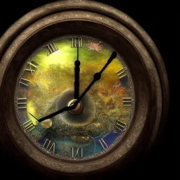 a gorgeous, stunning clock made of biosphere, 8k resolution, high-quality, fine-detail, photorealistic, intricate, digital art, detailed matte, volumetric lighting, illustration, 3D octane render, brian froud, howard lyon, George Grie, Ben Goossens