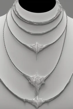 White gold necklace in the shape of No. 7