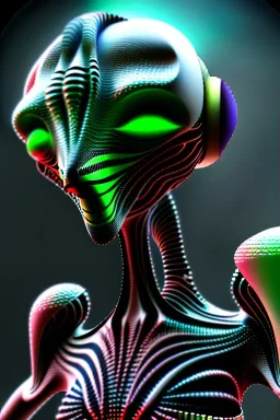 aliens, glowing, 8k, finely detailed, photo realistic.