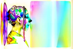 watercolor and ink, tint leaks, whimsical arafed nonsense, patchwork vibe, (((side view))) two arafed glass interlock liminal space swooshing in a sunny whimsical downtown, double negative, with extreme body action and with (((oversize head))), sharp color contrasts, amazing shadows, minimal cozy, warm palette, bright bold warm summer colors with yellow orange black colors, color leak, heavily distorted views, amazing parallels, extreme urban decay