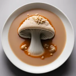 A mushroom cloud in mushroom soup.