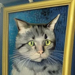 Portrait of a cat by Van Gogh