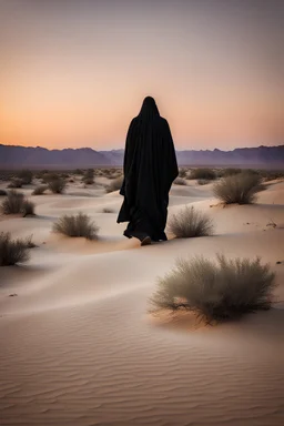Photography Misteryous of Ghost,Walking alonely on desert night