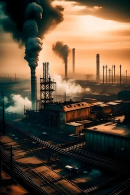Factories emit toxic gases