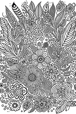 simple black and white coloring page, use only black and white