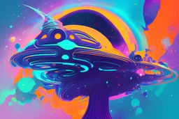 Abstract alien space