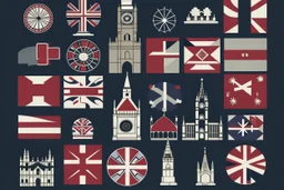 london england flag proud english icons design