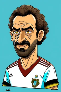 Hussein Al-Shahat Egyptian football playercartoon 2d