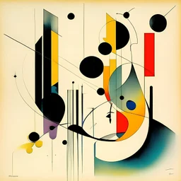 Conflicting timelines and heretical symbols, abstract art illustration, violent colors, By Wassily Kandinsky, by Victor Pasmore, dynamic composition, saturating ink wash, dramatic, sinister geometries