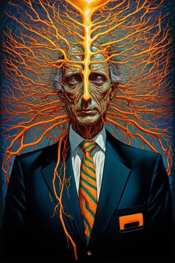 Nervous system burnout; a surreal mashup inspired by Magritte and Ernst