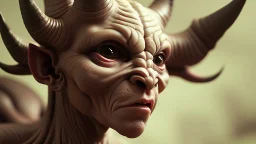 Grotesque, horned humanoid, photography, high resolution, cinematic, unreal 6, breathtaking detailed