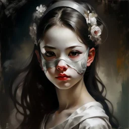 girl with a mask Carlos Lapellegrina
