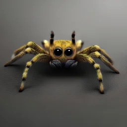 friendly spider graphic designer at a computer