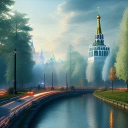 Ultra realistic moscow. epic, highly detailed, concept art, unreal engine 5, god rays, ray tracing, RTX, lumen lighting, ultra detail, volumetric lighting, 3d, finely drawn, high definition, high resolution.