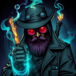 A zaunite chem gangster in the arcane art style