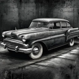 An old classic car 1900 a full side view , Hyper Realistic Aerial Grungy Dark-Grey Brush strokes on a dark rustic background with charcoals