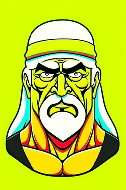 Hulk Hogan Professional wrestler catoon 2d