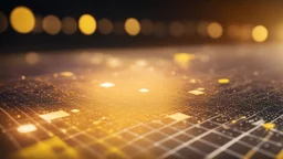 an image with mathematical surfaces in the background, is warm colours, and on the foreground stochastic trajectories in yellow, with a blinking point at their extremes, maths formula in foreground with a bokeh effect [new tools and workflows for optimal execution]