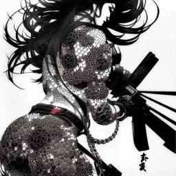 beautiful punk girl, hyper detailed, hyperdetailed, intricately detailed, illustration by <Katsushika Hokusai> <Yoji Shinkawa>,