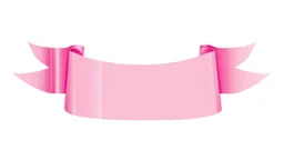 pink ribbon graphic element with canvas texture and lighting