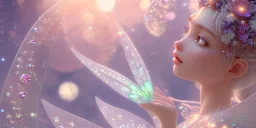 crystal subtle flower in a galactic ambiance beautiful fairy, transparent, delicate colors, in the foreground, full of details, smooth，soft light atmosphere, light effect，vaporwave colorful, concept art, smooth, extremely sharp detail, finely tuned detail, ultra high definition, 8 k, unreal engine 5, ultra sharp focus