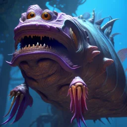 Fluid ink angler fish creature, unreal engine 5, 8k resolution, photorealistic, ultra detailed