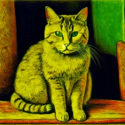 Portrait of a cat by Van Gogh