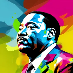 A powerful, blank-canvas depiction of Martin Luther King Jr. without a background, ready to be colored and customized with vibrant hues, capturing the essence of his leadership and civil rights legacy.