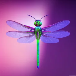 dragonfly, humming bird, fantasy art, Unreal Engine 5, lens macro,sharp focus, realistic, hyper detailed, studio lighting, neon light ambient, crystalized