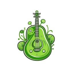 a logo for a team named after cucumber and a musical instrument