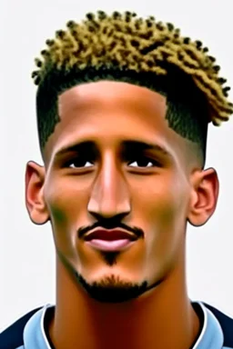 William Saliba French football player ,cartoon 2d