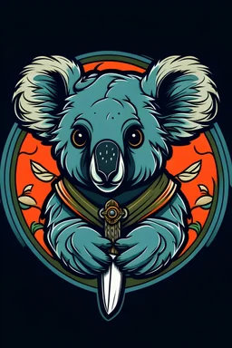 koala warrior vector logo