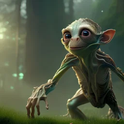 pixar art style of gollum in native environment, monotone color, full body, by mobeius, au naturel, hyper detailed, digital art, trending in artstation, cinematic lighting, studio quality, smooth render, unreal engine 5 rendered, octane rendered, art style by klimt and nixeu and ian sprigger and wlop and krenz cushart