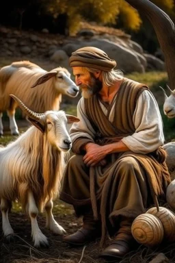 راعي ومعهو كلب وعنز