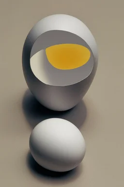 an egg with an angle wing