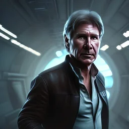 transparent portrait of harrison ford as han solo, cinematic lighting, photorealistic, volumetric light and shadow, hyper HD, octane render, unreal engine, insanely detailed and intricate, hypermaximalist, hyper-realistic,