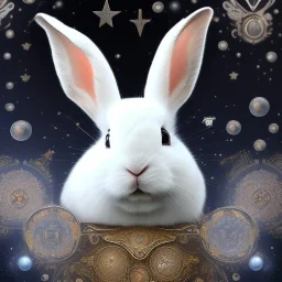 white platinum rabbit with blue third aye and butterfly wings, aboriginal, dot painting, indiginous, dot, mud, dream-time, abstract, dots, natural pigment, extremely sharp detail, finely tuned detail, ultra high definition, 8 k, unreal engine 5, ultra sharp focus, art germ and Paul Lewin and Kehinde Wiley, winter ambiance