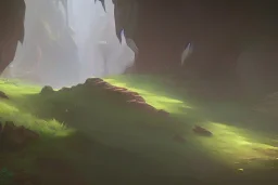 Fantasy small cave on forest