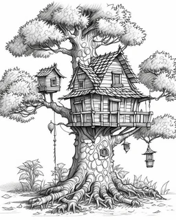 dibujo casa con forma de arbol