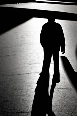 A man with a long shadow.